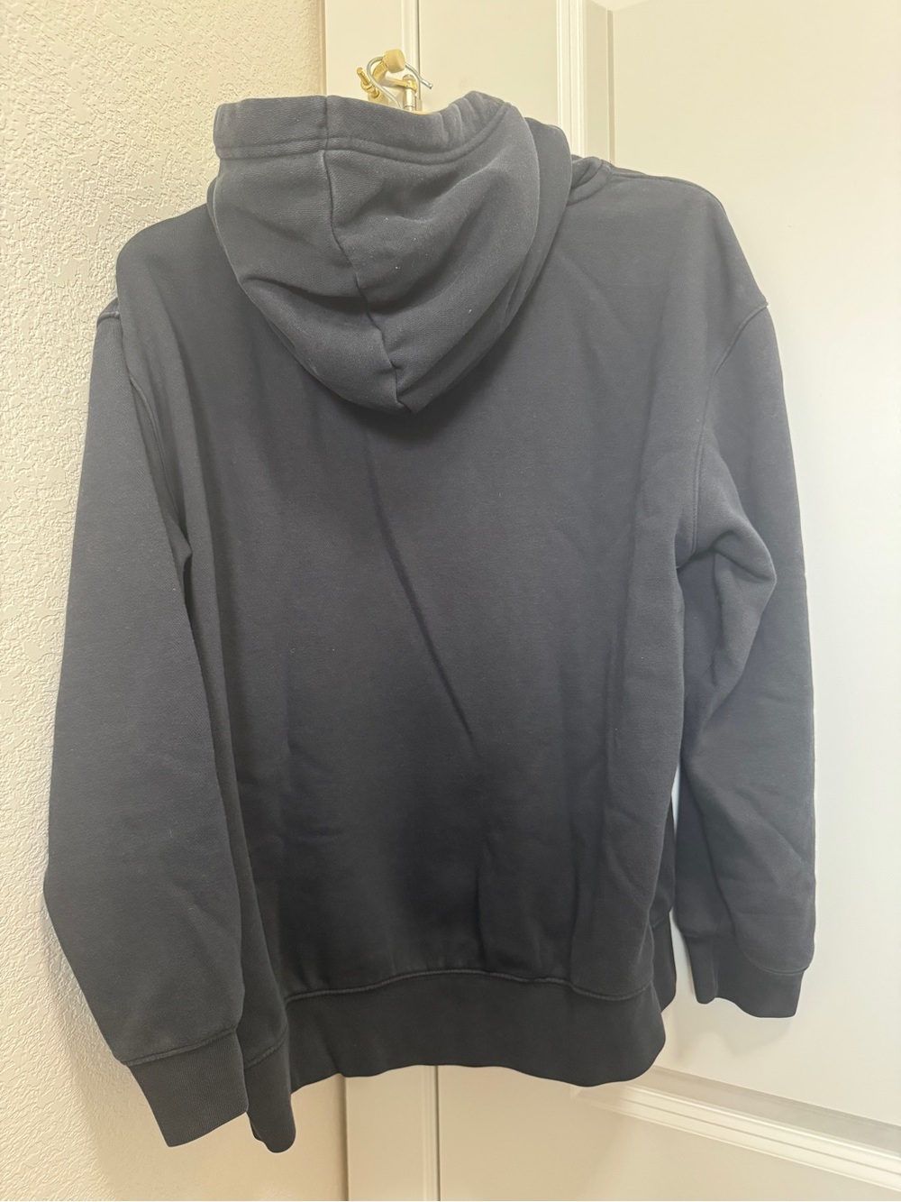 Nike Black Pullover Hoodie with White Swoosh - Picture 2 of 2